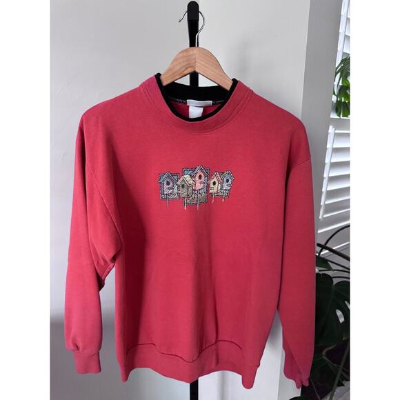 Morning Sun Birdhouse Cottagecore Crewneck Sweater - Picture 1 of 3